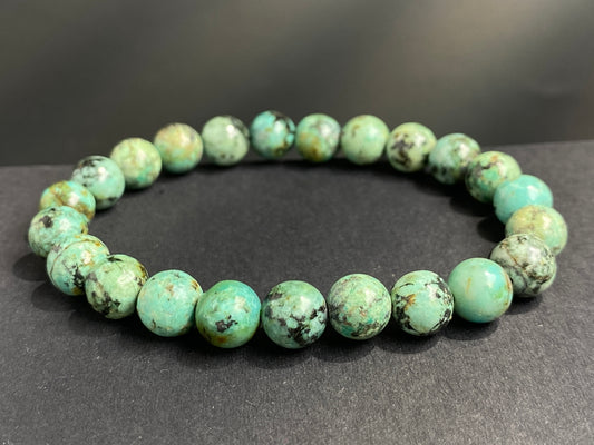 8mm natural African turquoise beads stretch bracelets