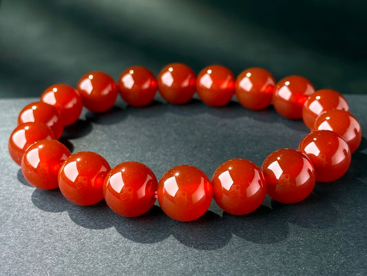 12mm Red agate beads stretch bracelets