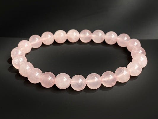 AA 8mm natural Rose Quartz beads stretch bracelets