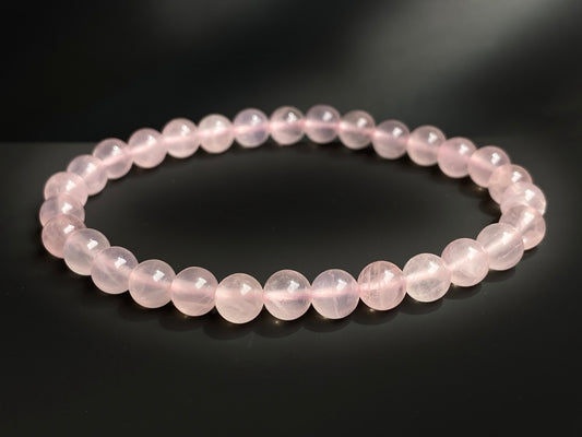 6mm natural Rose Quartz beads stretch bracelets AA