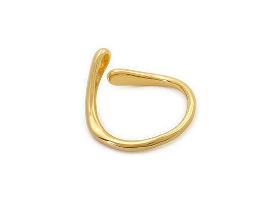 22mm Gold plated brass ring, fashion ring, simple free shape ring